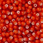 Rocailles - 6/0 - oranje witte kern