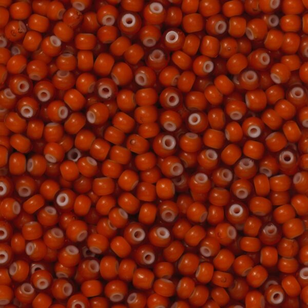 Rocailles - 9/0 - oranje witte kern - Afbeelding 1