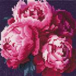 Diamond painting kit - 20x20 cm - pioenrozen