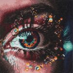 Diamond painting kit - 30x30 cm - oog