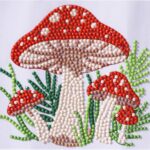 Diamond painting kit - 12x16 cm - paddenstoelen