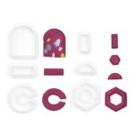 Uitsteekvormen klei - 6 stuks - geometrische vormen