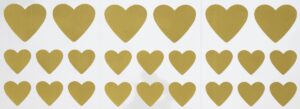 Scratch off stickers - gouden hartjes