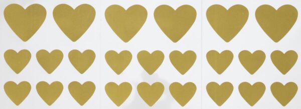 Scratch off stickers - gouden hartjes - Afbeelding 1