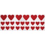 Scratch off stickers - rode hartjes