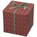 Cadeaupapier - 10 meter - rode bloemetjes