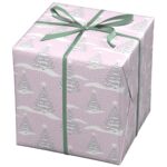 Cadeaupapier - 10 meter - dennebomen sneeuw