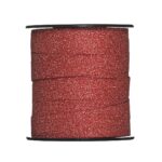 Cadeaulint - 25 meter - rood glitter