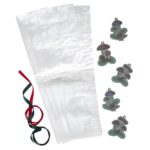 Plastic zakken met labels - 6 stuks