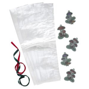 Plastic zakken met labels - 6 stuks