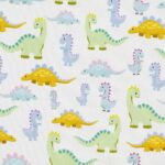 Stof katoen - 50x70 cm - dino's