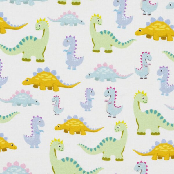 Stof katoen - 50x70 cm - dino's - Afbeelding 1