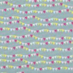 Stof katoen - 50x70 cm - vlaggetjes