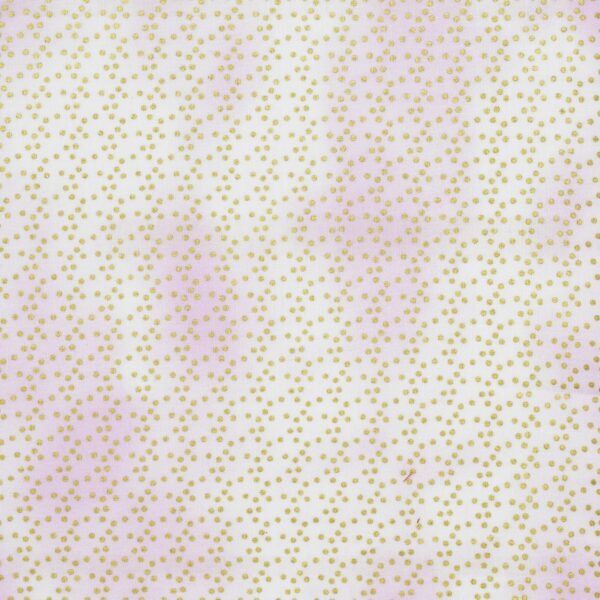 Stof katoen - 50x70 cm - roze stippen - Afbeelding 1