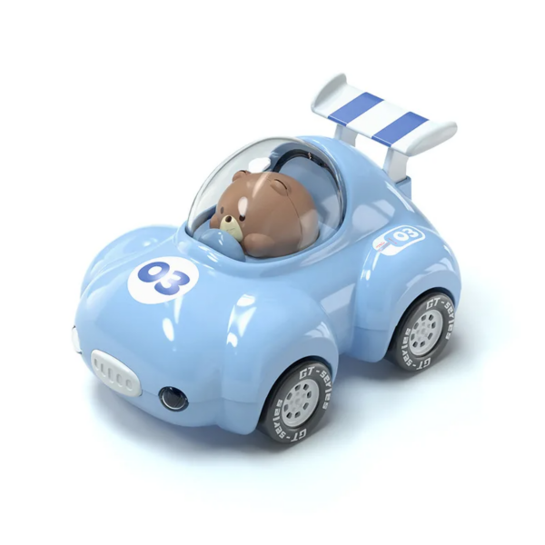 Pull-Back Car™ – Flitsend Raceplezier – Speelgoedauto Baby Blauw | Educatief Speelgoed - Afbeelding 1