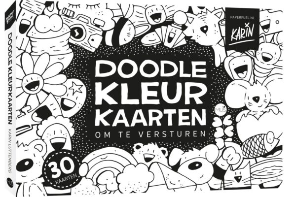 Paperfuel - Doodle kleurkaarten om te versturen - Afbeelding 1