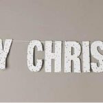 Letterslinger"Merry Christmas"zilver