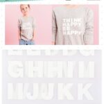 Iron-on alfabet - wit