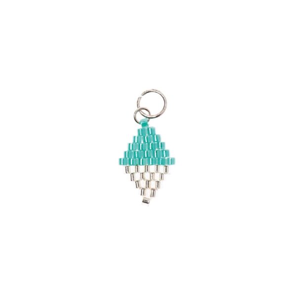 Mix It Up - kralen hanger ruit 10x15 mm - mint - Afbeelding 1