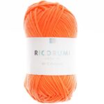 Ricorumi katoengaren - 25 gram - 01 neon oranje