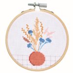 Borduurpakket mini - 10 cm - gedroogde bloemen