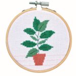 Borduurpakket mini - 10 cm - plant