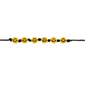 itoshii kralen - rond/plat - smileys - geel