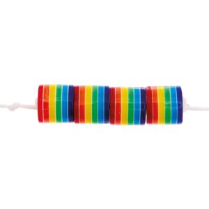 itoshii kralen - 9x10 mm/21 stuks - regenboog cilinder