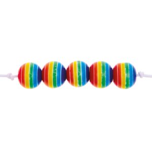 itoshii kralen - 8 mm/48 stuks - regenboog rond