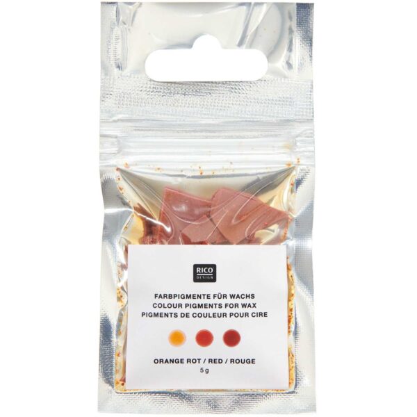 Kaarsen pigment - 5 gram - oranjerood - Afbeelding 1