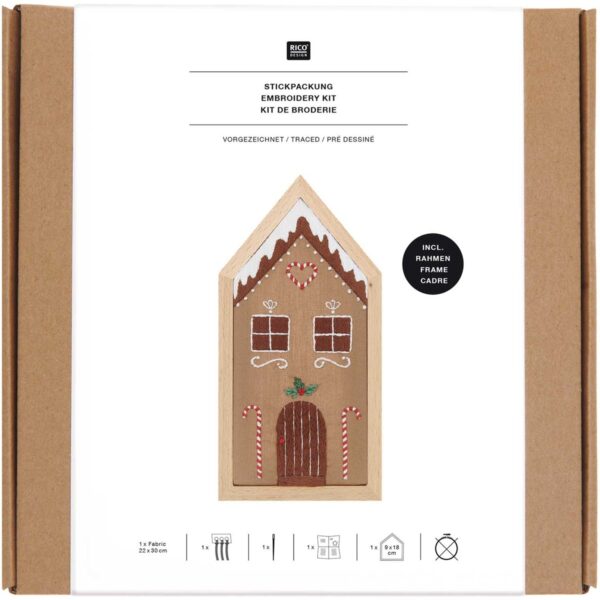 Rico Design borduurpakket - gingerbread house - Afbeelding 1