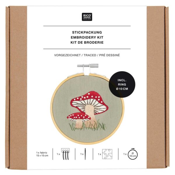 Rico Design borduurpakket - paddenstoelen - Afbeelding 1