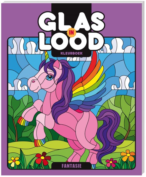Kleurboek - glas-in-lood - Fantasie - Afbeelding 1