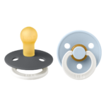 Fopspeen Bibs Glow Iron/Baby Blue 0-6mnd 2st