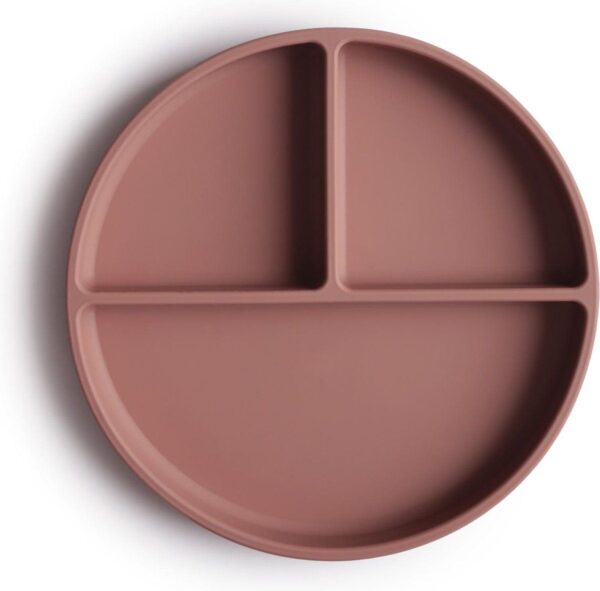 Bord Mushie Siliconen 3-vaks Cloudy Mauve - Afbeelding 1