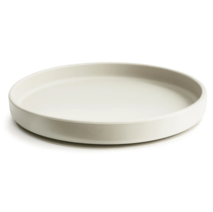 Bord Mushie Rond Silicone met Zuignap Ivory Bord Mushie Rond Silicone met Zuignap Ivory - Afbeelding 1