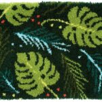 Knooptapijt 70x45 cm- Monstera