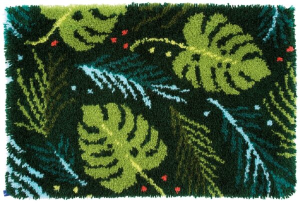 Knooptapijt 70x45 cm- Monstera - Afbeelding 1