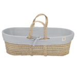 Wieg Mozes Funnababy Incl. Bekledingset Muslin Luxe Light Grey