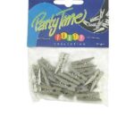 Mini wasknijpers - 20 stuks - zilverkleurig