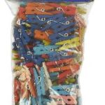 Mini wasknijpers - 200 stuks - gekleurd