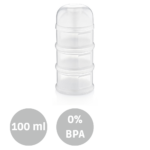 Melkpoedertoren Babyjem Container 3-laags Wit