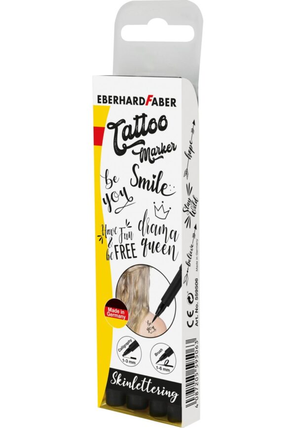 Tattoo stiften - 4 stuks - kalligrafie en brushpunten - Afbeelding 1