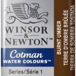 W&N Cotman Watercolours - half napje - burnt amber