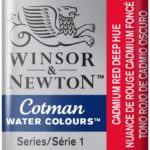 W&N Cotman Watercolours - half napje - cadmium red deep hue