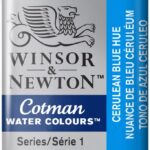 W&N Cotman Watercolours - half napje - cerulean blue hue