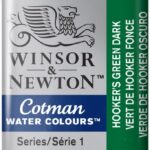 W&N Cotman Watercolours - half napje - hookers green dark
