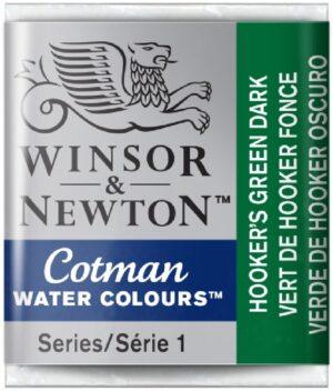 W&N Cotman Watercolours - half napje - hookers green dark