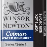 W&N Cotman Watercolours - half napje - ivory black