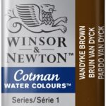 W&N Cotman Watercolours - half napje - vandyke brown